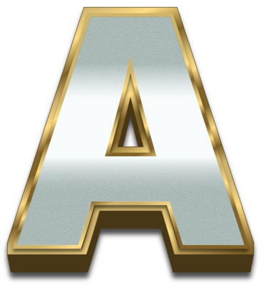 3D Gold Effect Letter A 21054553 PNG
