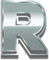 3d Silber Alphabet Brief r png