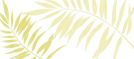 Yellow Palm Leaf Abstract background Wallpaper vector