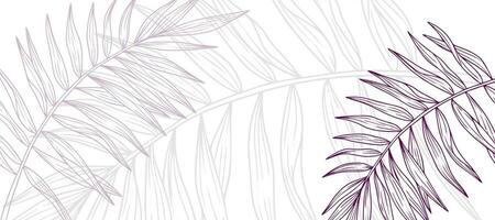 Palm Leaves Outline Abstract background Wallpaper vector