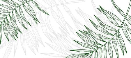 Palm Leaf Outline Abstract background Wallpaper vector