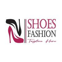 Logo for women's high heel shoes that is elegant and luxurious and feminine. Logo for business, women's shoe shop, fashion, shoe company, beauty. vector