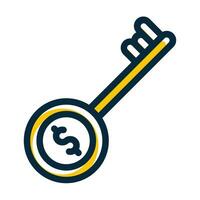 Key Of Success Vector Thick Line Filled Dark Colors