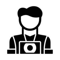 Tourist Vector Glyph Icon For Personal And Commercial Use.