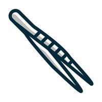 Tweezers Vector Thick Line Filled Dark Colors