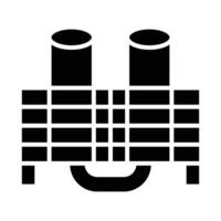 Cooling Tower Vector Glyph Icon For Personal And Commercial Use.