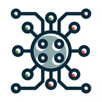 Digitalization Vector Thick Line Filled Dark Colors