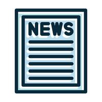 News Vector Thick Line Filled Dark Colors