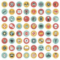 Icon set for websites and mobile applications. Universal set. Flat vector illustration