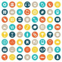 Universal icon set for websites and mobile applications. Flat vector illustration