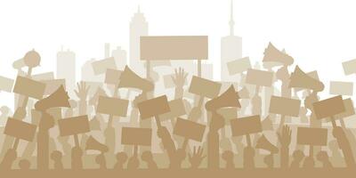 Protests and demonstrations concepts. Flat vector illustration