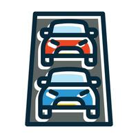 Traffic Vector Thick Line Filled Dark Colors