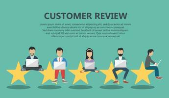 Concept of feedback, testimonials messages and notifications. Rating on customer service. Flat vector illustration