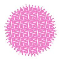 Endless pattern of abstract intertwined alight element in trendy bright pink. Knitted neon 3D effect vector