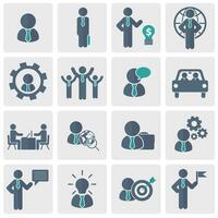 Human resources and management Icon set. Flat vector illustration