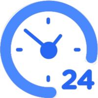 Open 24 hour icon design png