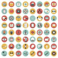 Icon set for websites and mobile applications. Universal set. Flat vector illustration