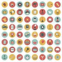 Icon set for websites and mobile applications. Universal set. Flat vector illustration