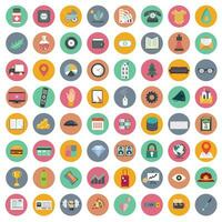 Universal icon set for websites and mobile applications. Flat vector illustration