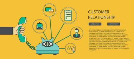 Business customer care service concept. Icons set of contact us, support, help, phone call and website click. Flat vector illustration.