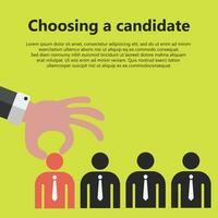 Find the right person for the job concept. Hiring concept. Flat vector design