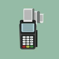 Card reader icon. Cartoon illustration of card reader. P.O.S. Terminal icon. Flat vector illustration.