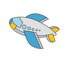 Airplane children vector doodle Template for Books