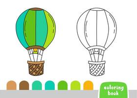 colorante libro para niños globo página modelo vector ilustración