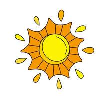 Sunny children vector doodle Template for books