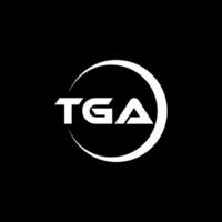 TGA Letter Logo Design, Inspiration for a Unique Identity. Modern Elegance and Creative Design. Watermark Your Success with the Striking this Logo. vector