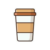 paper cup icon vector design template simple and clean