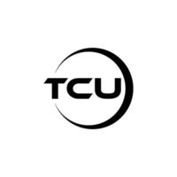 tcu letra logo diseño, inspiración para un único identidad. moderno elegancia y creativo diseño. filigrana tu éxito con el sorprendentes esta logo. vector