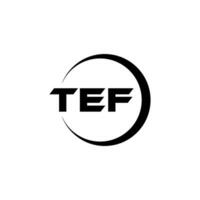 tef letra logo diseño, inspiración para un único identidad. moderno elegancia y creativo diseño. filigrana tu éxito con el sorprendentes esta logo. vector