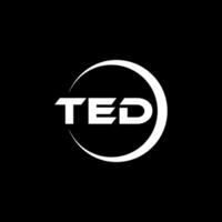 ted letra logo diseño, inspiración para un único identidad. moderno elegancia y creativo diseño. filigrana tu éxito con el sorprendentes esta logo. vector