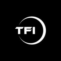 tfi letra logo diseño, inspiración para un único identidad. moderno elegancia y creativo diseño. filigrana tu éxito con el sorprendentes esta logo. vector