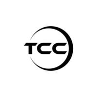 tcc letra logo diseño, inspiración para un único identidad. moderno elegancia y creativo diseño. filigrana tu éxito con el sorprendentes esta logo. vector