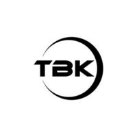 tbk letra logo diseño, inspiración para un único identidad. moderno elegancia y creativo diseño. filigrana tu éxito con el sorprendentes esta logo. vector