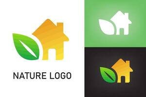 green leaf logo nature vector