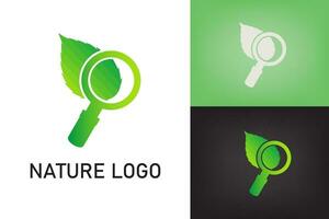 green leaf logo nature vector