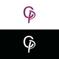 Letter CP luxury modern monogram logo vector design, logo initial vector mark element graphic illustration design template
