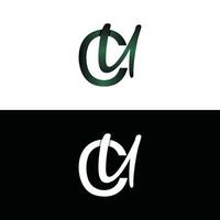 Letter CU luxury modern monogram logo vector design, logo initial vector mark element graphic illustration design template