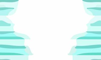 Aesthetic abstract art with a combination of shapes and aqua colors. Suitable for background and poster vector