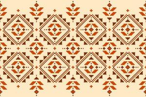 Carpet tribal pattern art. Geometric ethnic seamless pattern traditional. American, Mexican style. vector