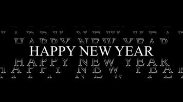 happy new year loop typography animation design video