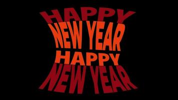 happy new year loop typography animation design video