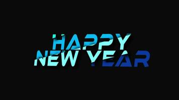 happy new year loop typography animation design video