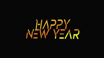 happy new year loop typography animation design video