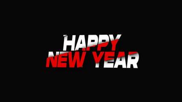 happy new year loop typography animation design video