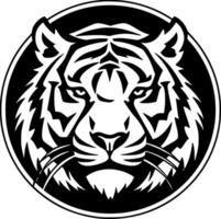 tigre, negro y blanco vector ilustración