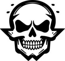 Skull, Black and White Vector illustration